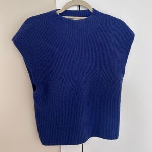 Anthropologie’s Maeve Blue Knit Sleeveless Sweater